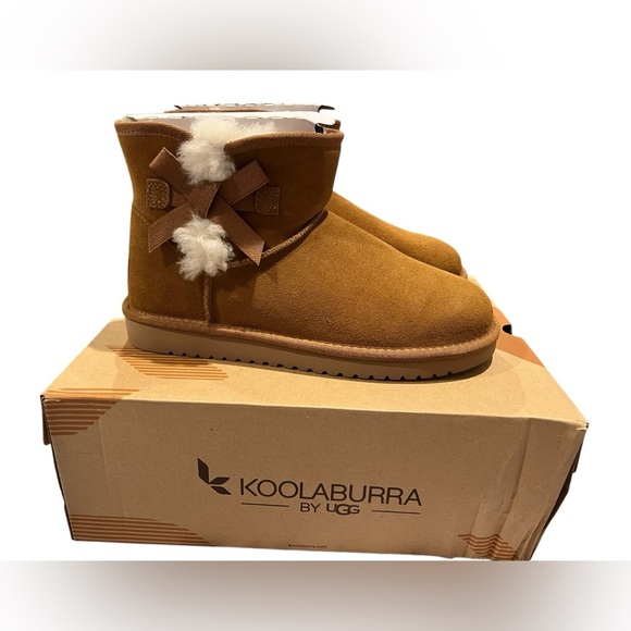 NIB Koolaburra by UGG Women’s Victoria Mini Boots in Chestnut size 9 - Picture 3 of 9